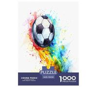 Football Puzzle 1000 Pieces Cadeau Unique Jeu Éduchatif Défi Jouet À De Qualité Supérieure Peinture Art pour Adultes Et Enfants À Partir De 12 Ans 70x50cm/1000pcs
