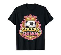 Football Queen Girl Player Lover Woman Coach Fan Football Mom T-Shirt