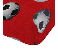 Football Red Drap-Housse pour lit de 140 cm (140 x 200 cm)