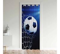 Football Rideaux Interieur Salon Chambre Rugby Sports Décoration Rideau de Porte 150x203cm Rideaux Exterieur d'entrée Soccer Ball Rideau Occultant