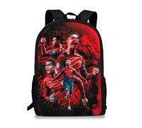 Football Sac à Dos pour Enfant, Sac d'École CR-7 Imprimé Dessin Animé Cartable, Sac à Dos de Voyage avec Motifs de Football Stars, Convient aux Fans de Football et aux Garçons(40*30*13cm)