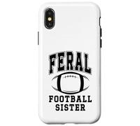 Football Sister,Loud Proud Cheer Sister Feral Football Sis Coque pour iPhone X/XS