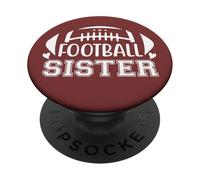 Football Sister That's My Big Bro Little Sisters Biggest Fan PopSockets PopGrip Adhésif