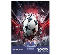 Football- Sports Puzzles 1000 Pieces Cadeau Unique Jeu Éduchatif Challenge Toy À De Qualité Supérieure Peinture Art pour Adultes Et Enfants À Partir De 14 Ans 38x26cm/1000pcs