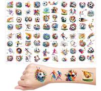 Football Tatouage Ephemere, 10 Feuilles Aquarelle Foot Tatouages Temporaires Enfant, Anniversaire Cadeaux pour Enfants, Fournitures de Fête D'enfants, Sachet Surprise Rempli de Cônes