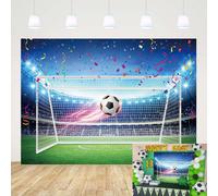 Football Toile de Fond Stade Auditorium lumière Photographie arrière-Plan garçons Football Sport thème fête bannière Nouveau-né bébé Douche Photo Stand Accessoires 2,4 x 1,8 m