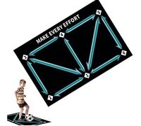 Football Training Mat, 90 x 60 cm Connected Football Mat for Children, Connected Football Training Mat, Football Auxiliary Cyan