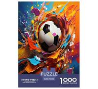 Football très dynamiquePuzzles 1000 Pieces Cadeau Unique Jeu Éduchatif Challenge Toy À De Qualité Supérieure Peinture Art pour Adultes Et Enfants À Partir De 14 Ans 70x50cm/1000pcs