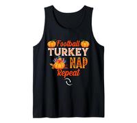 Football Turkey Nap Thanksgiving Thankful for Family Débardeur