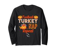 Football Turkey Nap Thanksgiving Thankful for Family Manche Longue