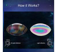 Football Universitaire 25 Football Universitaire, Football Américain Qui Brille dans Le Noir, Pompe à Ballon de Rugby Qui Brille dans Le Noir pour Adolescents, Juniors, Adultes,