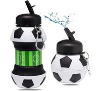 Football Water Bottle For Children,Foldable Sports Water Bottle,Football Bottle,Foldable Water Bottle For School,Leisure And Sports (550ml)