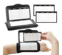 Football Wrist Playbook avec 2 cartes en papier,bandes de poignet pliables transparentes,réutilisable pour différents sports