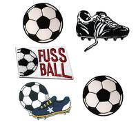 FootBalle Set 5 Pièces - Ecusson thermocollant patches appliques