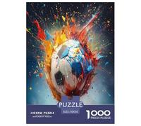 FootballPuzzle 1000 Pieces Cadeau Unique Jeu Éduchatif Challenge Toy À De Qualité Supérieure Peinture Art pour Adultes Et Enfants 70x50cm/1000pcs