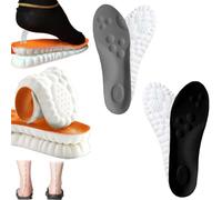 FootFix Semelles de massage Footstr InsoleX, semelles Footstr pour enfants jeunes, soutien du talon absorbant les chocs, semelle de sport légère pour hommes et femmes (gris, noir, 37-38)