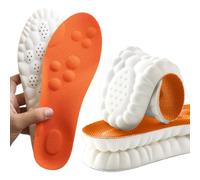 FootFix Semelles orthopédiques, pour adultes et enfants, pour le sport et la vie quotidienne, respirantes, absorbant les chocs, orange, 41-42