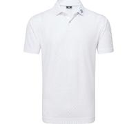 Footjoy Bounce Print Pique Mens White/Orange/Blue Jay L Chemise polo