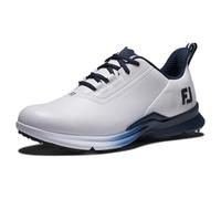 Footjoy Chaussures de Golf Fuel Sport pour Homme, Blanc, Blanc, Bleu Marine, 39.5 EU