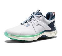 Footjoy Chaussures de Golf Hyperflex Carbon pour Homme, Blanc/Peacoat/Aquamarine, 11 Wide