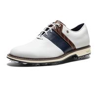 FootJoy Chaussures de golf Premiere Series-Packard Lx pour homme, Blanc/bleu marine/châtaigne, 42.5 EU