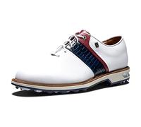 Footjoy Chaussures de Golf Premiere Series-Packard pour Homme, Blanc/Bleu Marine/Rouge, 44.5 EU
