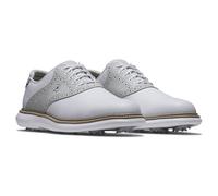FootJoy Homme Traditions Chaussure de Golf, Blanc, Gris, Blanc, 44 EU