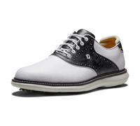 FootJoy Chaussures de golf Traditions pour homme, Blanc/camouflage anthracite, 9 Wide