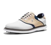 FootJoy Chaussures de golf Traditions pour homme, Blanc/kaki/caban, 44 EU