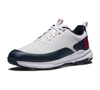 Footjoy Chaussures Tour Rival Golf pour Homme, Blanc, Bleu Marine, Rouge., 42 EU