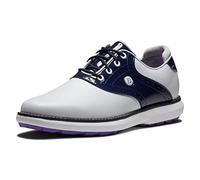 FootJoy Femme Traditions Fj Chaussures de Golf, Blanc, Bleu Marine, Violet, 40 EU