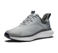 FootJoy FJ Quantum Chaussures de Golf imperméables en Cuir pour Homme, Gris, Blanc, Bleu, 43 EU