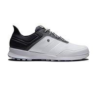 FootJoy Homme Stratos Chaussure de Golf, White Charcoal Blue Jay, 45.5 EU Large