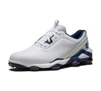 FootJoy Homme Tour Alpha Chaussure de Golf, Blanc, Bleu Marine, Citron Vert, 41 EU Large