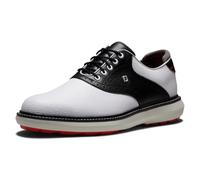 Footjoy Homme Traditions Chaussure de Golf, Blanc/Noir/Gris, 42 EU Large