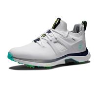 FootJoy Hyperflex Chaussures de Golf pour Homme, Blanc, Anthracite, Bleu Sarcelle, 42 EU