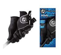 FootJoy Men's RainGrip Golf Gloves, Pair (Black)