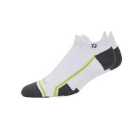 FootJoy Men's TechD.R.Y. Roll Tab Socks, White/Grey, Fits Shoe Size 7-12