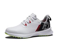 FootJoy Mixte-Jeune Carburants Junior Chaussures de Golf, Blanc/Noir/Vert Citron, 5 UK Medium