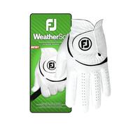 FootJoy Gant de golf WeatherSof pour homme Blanc/Noir Taille M Main gauche
