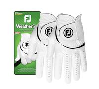 FootJoy WeatherSof Lot de 2 gants de golf pour homme, blanc, taille XXL, portés à la main gauche