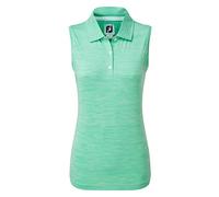 Footjoy Women's Lisle Sleeveless Shirt with Neck Trim Polo Femme, Vert, XS