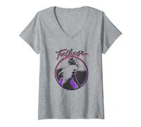 Footloose Ren McCormack Circle Portrait Title Logo T-Shirt avec Col en V
