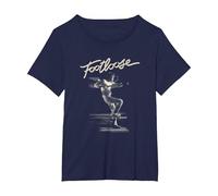 Footloose Two Tone Title Logo Portrait T-Shirt, Femme Grandes Tailles, Bleu Marine, 2X