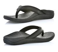 footminders Baltra Paire de sandales orthopédiques unisexes avec soutien de la voûte plantaire - Confort de marche avec soutien orthopédique, Noir , 10 Women/9 Men