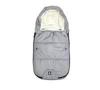 Footmuff Dooky pour landau, siège auto ou poussette (taille universelle, résistant à l'eau et au vent, double fermeture éclair, harnais 3 et 5 points, taille : 0-9 mois (70x40x8cm)), Silver Sky