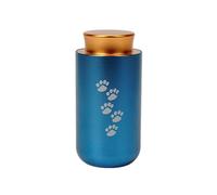 (Footprints Blue)Pet Urn Casket for Ashes Cremation Bangle Casket Sympathy Gift Supplies for Pet Memorial Jewelry Accessories