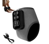 Footrenew Masseur à triple méthode, nouveau modèle amélioré avec vibrations, 5 niveaux et 5 niveaux de température, sans fil et portable pour la maison/le bureau/les voyages (gris, 1 pièce)