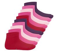 Footstar 10 x SNEAK-IT! KIDS Low Cut Socks Berry 6-8 (EU 23-26)