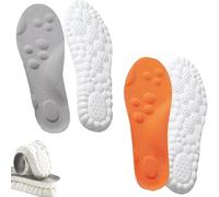 Footstr Insoles, 2 Pairs Footstr InsoleX, 4D Elastic Cloud Soles Lightweight Arch Support Inserts, Heel Pain Relief, for Women & Men (2PCS-C,43-44)